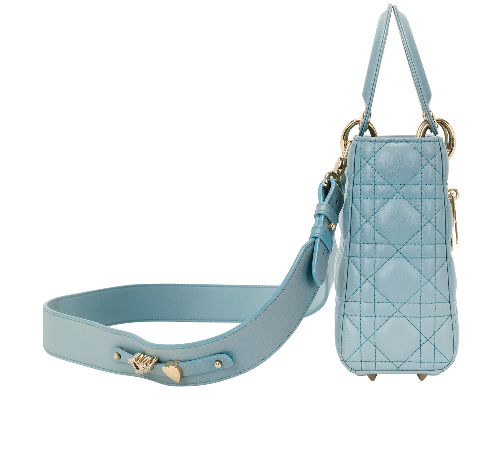 Small Lady Dior My ABCDior, &pound;1,950, Handbags, Blue, Leather, Side view